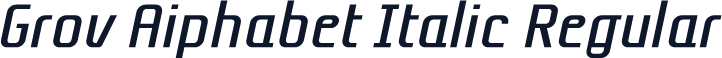 Grov Aiphabet Italic Regular