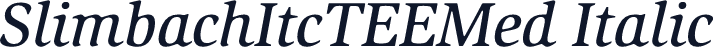 SlimbachItcTEEMed Italic