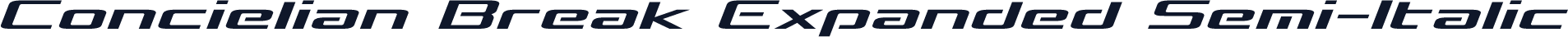 Concielian Break Expanded Semi-Italic