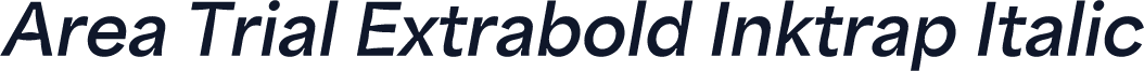 Area Trial Extrabold Inktrap Italic