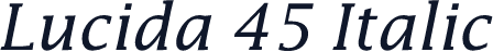 Lucida 45 Italic
