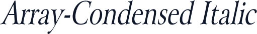Array-Condensed Italic
