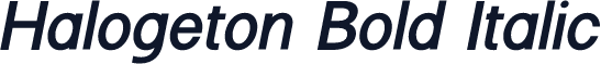 Halogeton Bold Italic