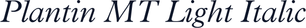 Plantin MT Light Italic
