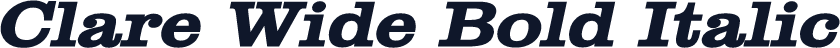 Clare Wide Bold Italic