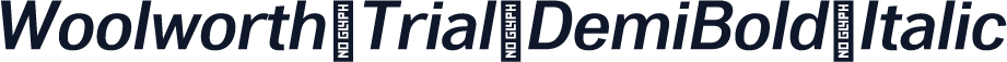 Woolworth Trial DemiBold Italic