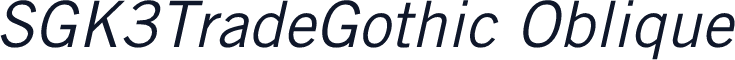 SGK3TradeGothic Oblique