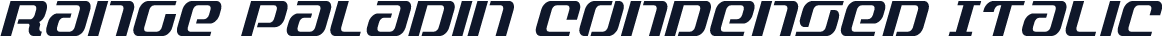Range Paladin Condensed Italic