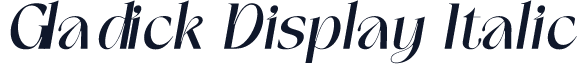 Gladick Display Italic