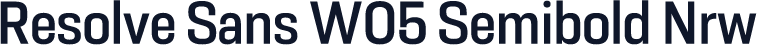 Resolve Sans W05 Semibold Nrw