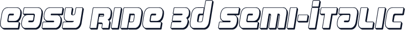 Easy Ride 3D Semi-Italic