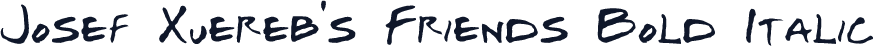 Josef Xuereb's Friends Bold Italic