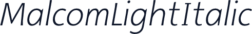MalcomLightItalic