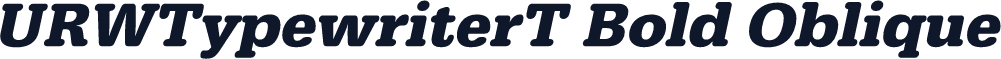 URWTypewriterT Bold Oblique