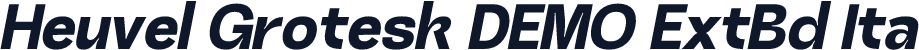 Heuvel Grotesk DEMO ExtBd Ita