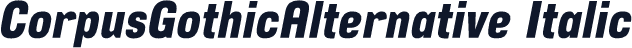 CorpusGothicAlternative Italic