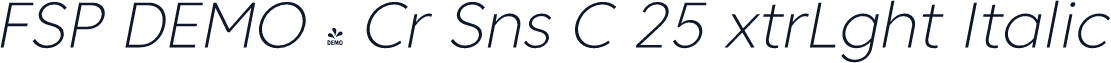 FSP DEMO - Cr Sns C 25 xtrLght Italic