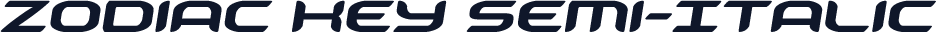 Zodiac Key Semi-Italic