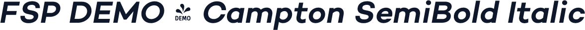FSP DEMO - Campton SemiBold Italic