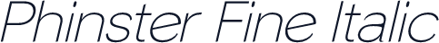 Phinster Fine Italic