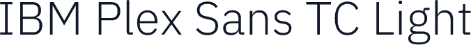 IBM Plex Sans TC Light