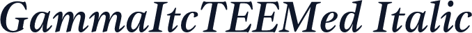 GammaItcTEEMed Italic