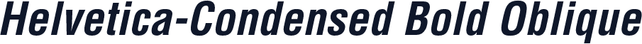 Helvetica-Condensed Bold Oblique
