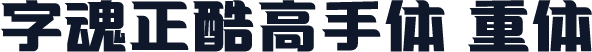 字魂正酷高手体 重体