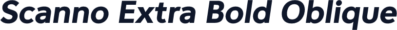 Scanno Extra Bold Oblique