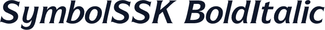SymbolSSK BoldItalic