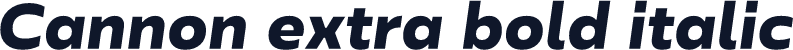 Cannon extra bold italic