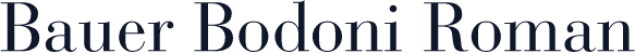 Bauer Bodoni Roman