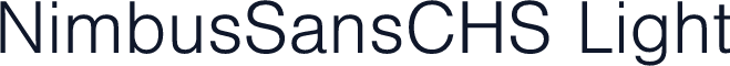 NimbusSansCHS Light
