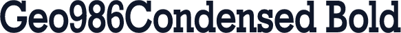 Geo986Condensed Bold