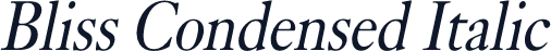 Bliss Condensed Italic