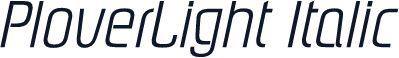 PloverLight Italic