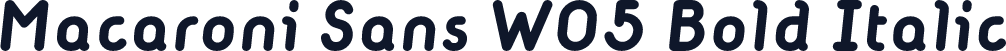 Macaroni Sans W05 Bold Italic