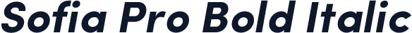 Sofia Pro Bold Italic