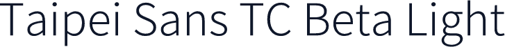 Taipei Sans TC Beta Light