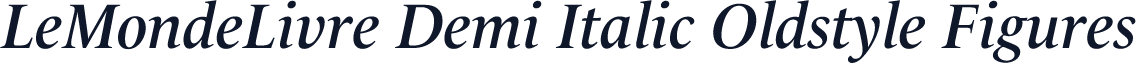 LeMondeLivre Demi Italic Oldstyle Figures