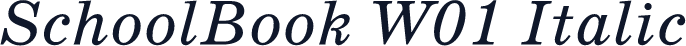 SchoolBook W01 Italic