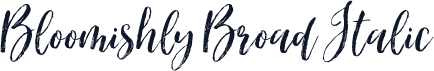Bloomishly Broad Italic