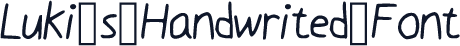 Luki_s_Handwrited_Font