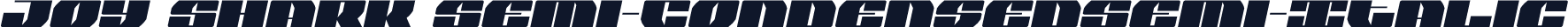 Joy Shark Semi-CondensedSemi-Italic