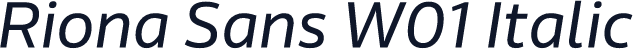 Riona Sans W01 Italic