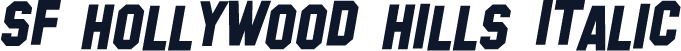 SF Hollywood Hills Italic