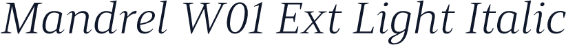 Mandrel W01 Ext Light Italic