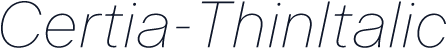 Certia-ThinItalic