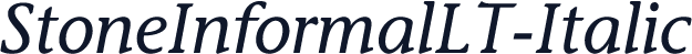 StoneInformalLT-Italic