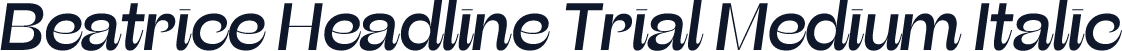 Beatrice Headline Trial Medium Italic